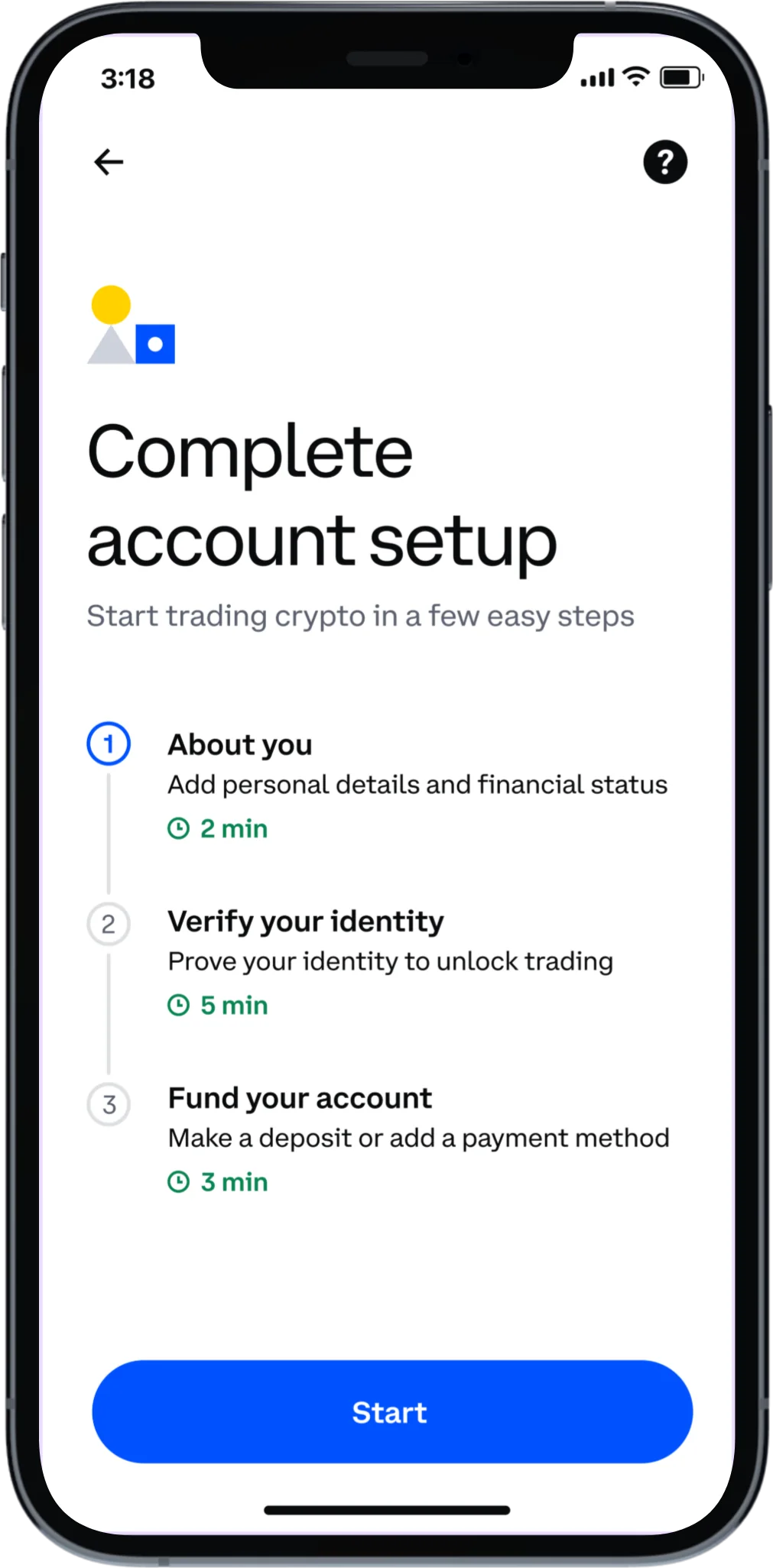 Coinbase onboarding: complete account setup in three short steps