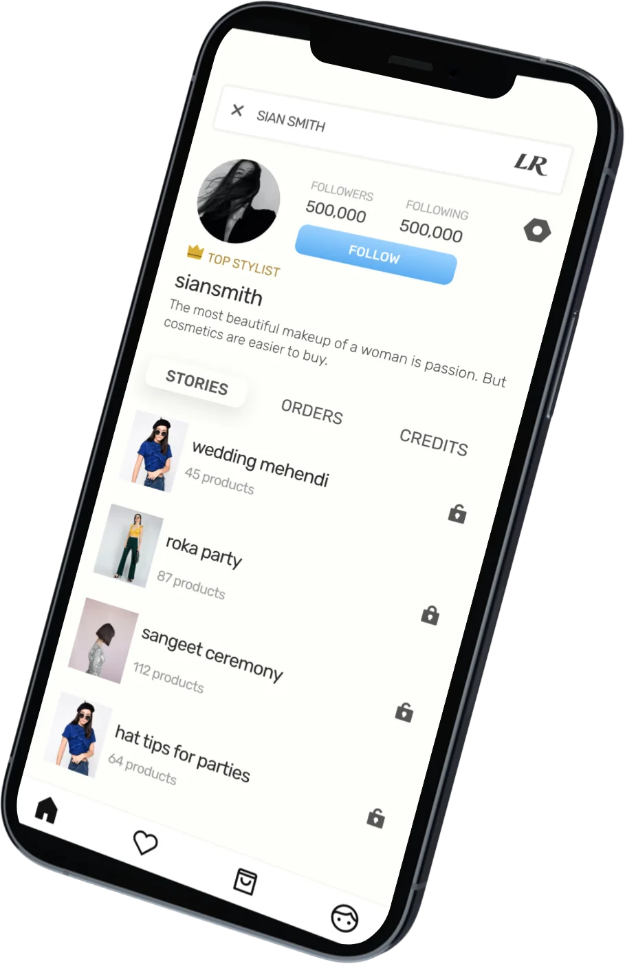 Limeroad stylist profile with curated story collections