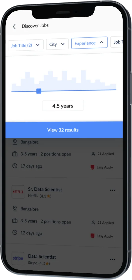 Upgrad job portal: discover jobs with salary and experience filters